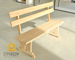 Лавка-диван простой с щелями 1м